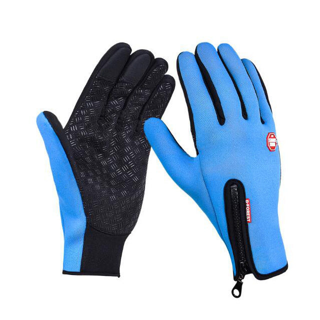 Winter Touchscreen Motorcycle Riding Gloves – Waterproof, Anti-Slip, Warm Fleece Lining