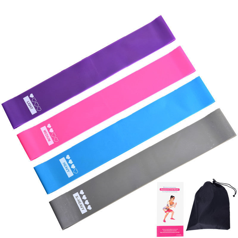 Premium Resistance Loop Bands Set (4-Pack) – Non-Slip Booty Bands for Yoga, Pilates & Home Fitness