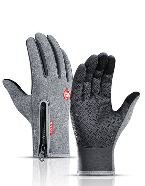 Winter Touchscreen Motorcycle Riding Gloves – Waterproof, Anti-Slip, Warm Fleece Lining